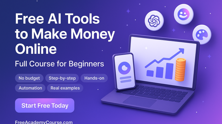 Free AI Tools to Make Money Online – Full Course for Beginners