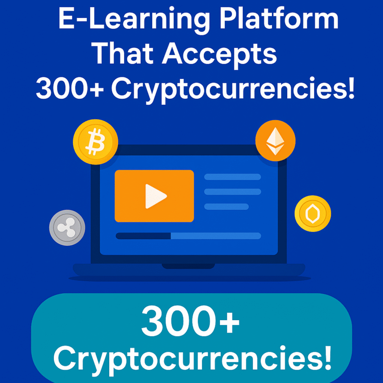 E-learning platform accepts cryptocurrency