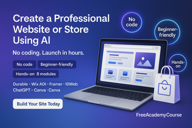 Create a Professional Website or Store Using AI