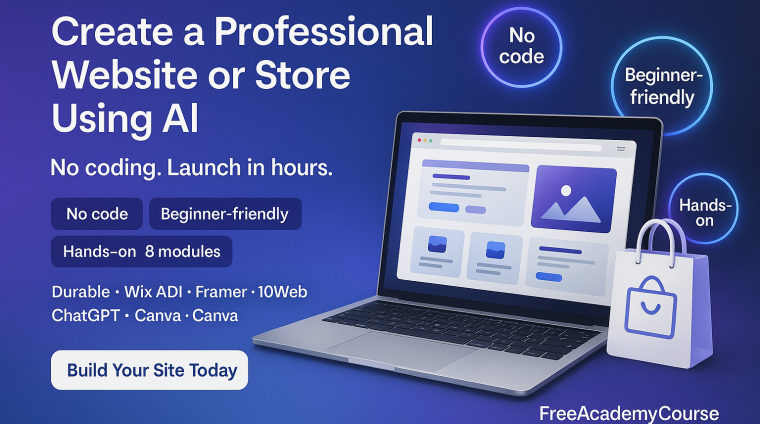 Create a Professional Website or Store Using AI